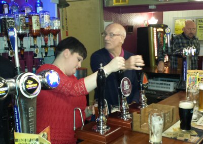 Geraldine and Mike rehearsing